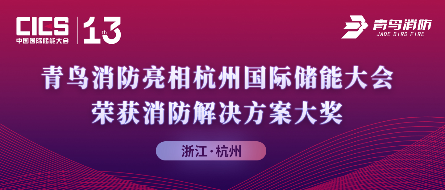 青鳥消防亮相杭州國際儲能大會，榮獲消防解決方案大獎